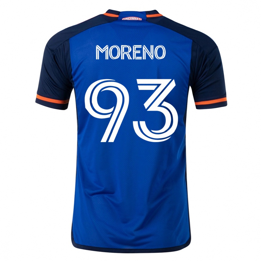 Men Football Júnior Moreno #93 Blue Home Jersey 2023/24 T-Shirt