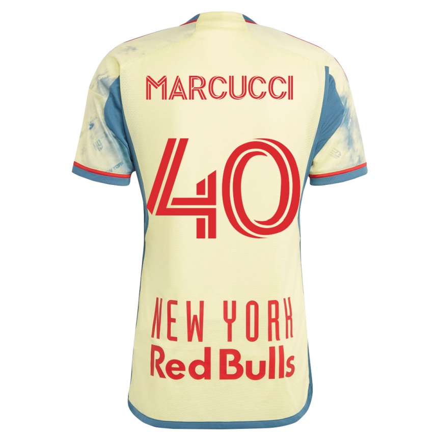 Men Football Aj Marcucci #40 Yellow Home Jersey 2023/24 T-Shirt