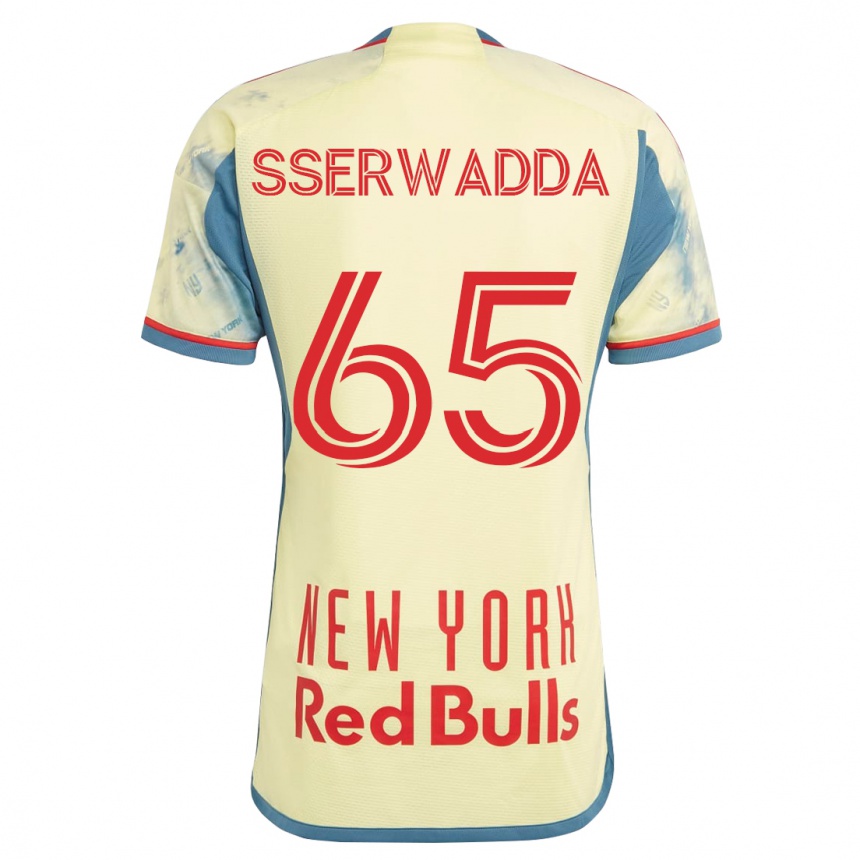 Men Football Steven Sserwadda #65 Yellow Home Jersey 2023/24 T-Shirt