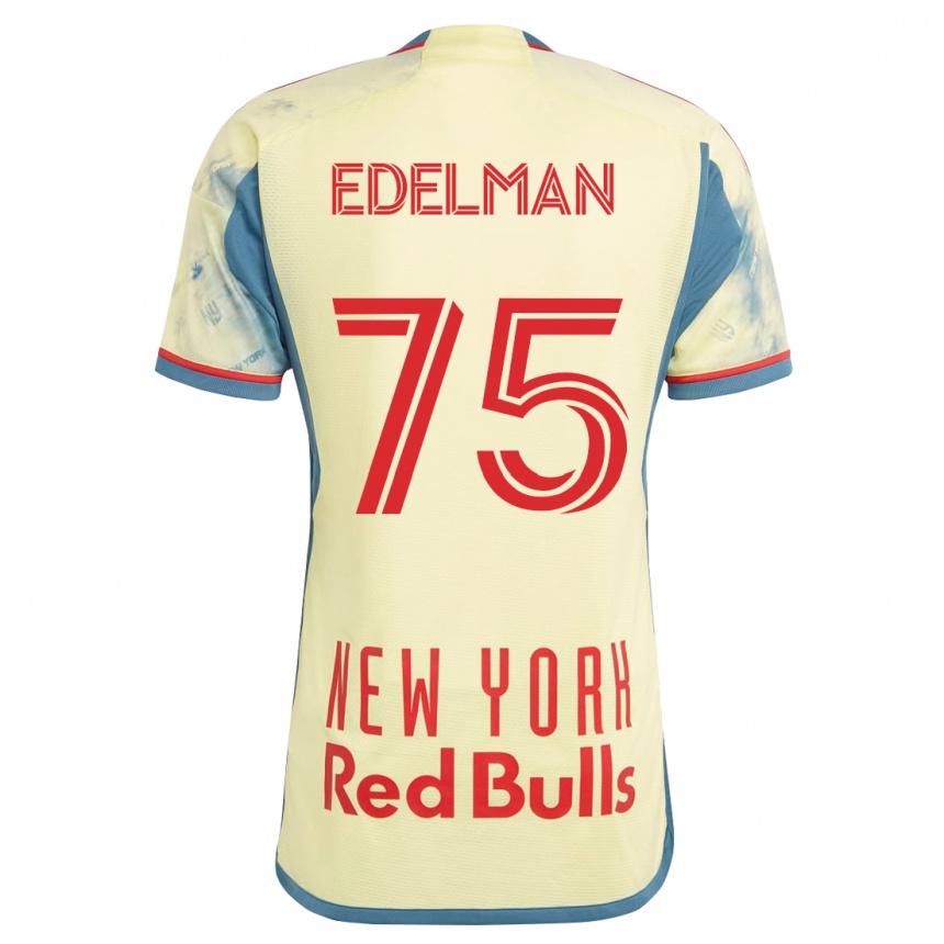 Men Football Daniel Edelman #75 Yellow Home Jersey 2023/24 T-Shirt