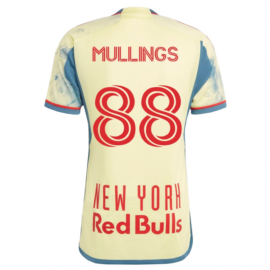 Men Football O'vonte Mullings #88 Yellow Home Jersey 2023/24 T-Shirt