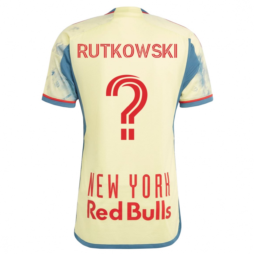 Men Football Alan Rutkowski #0 Yellow Home Jersey 2023/24 T-Shirt