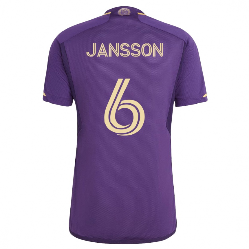 Men Football Robin Jansson #6 Violet Home Jersey 2023/24 T-Shirt