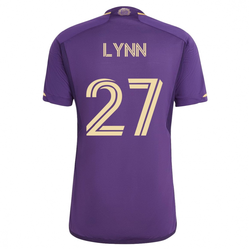 Men Football Jack Lynn #27 Violet Home Jersey 2023/24 T-Shirt