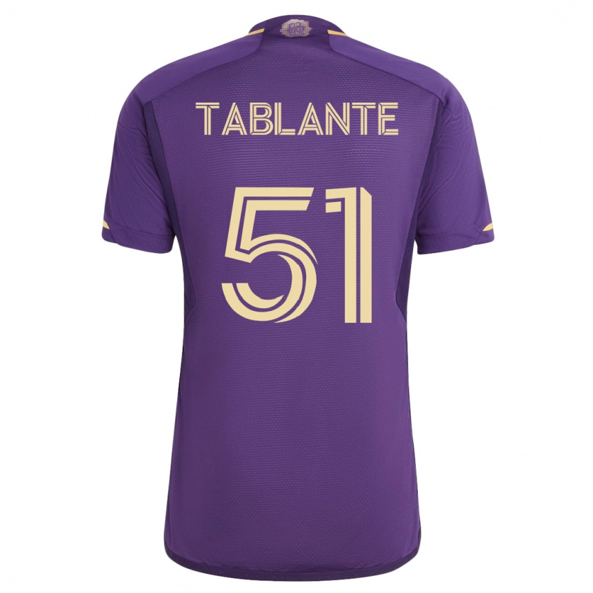 Men Football Moises Tablante #51 Violet Home Jersey 2023/24 T-Shirt