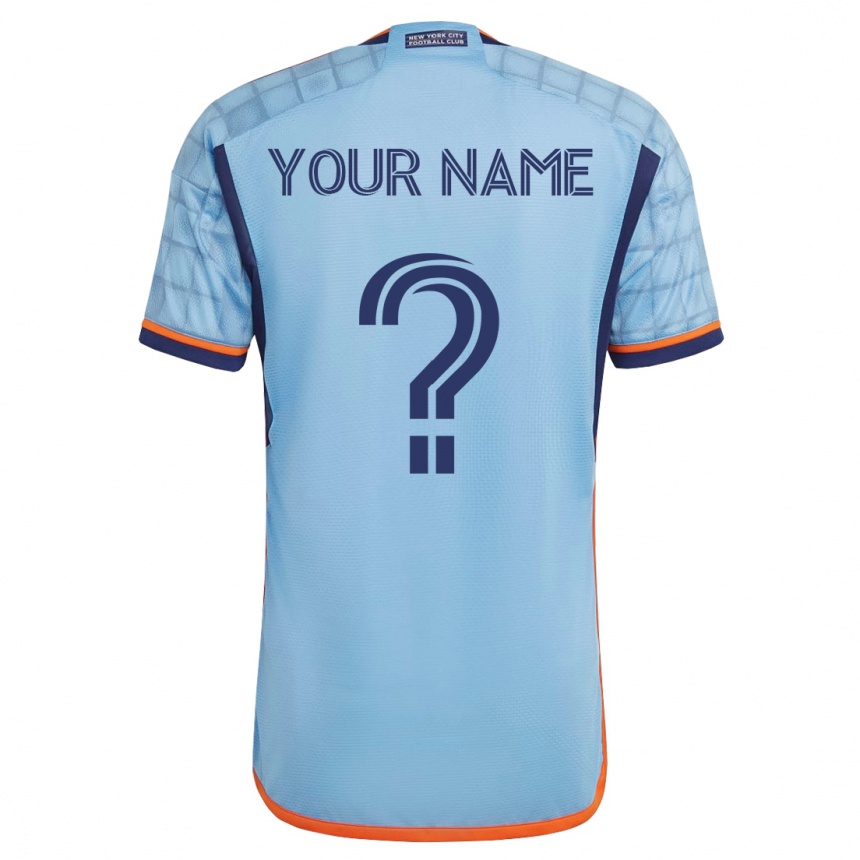 Men Football Your Name #0 Blue Home Jersey 2023/24 T-Shirt