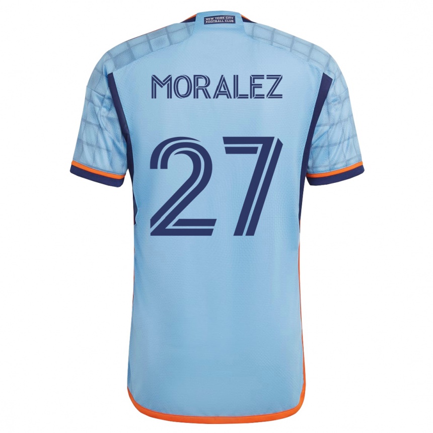 Men Football Maxi Moralez #27 Blue Home Jersey 2023/24 T-Shirt
