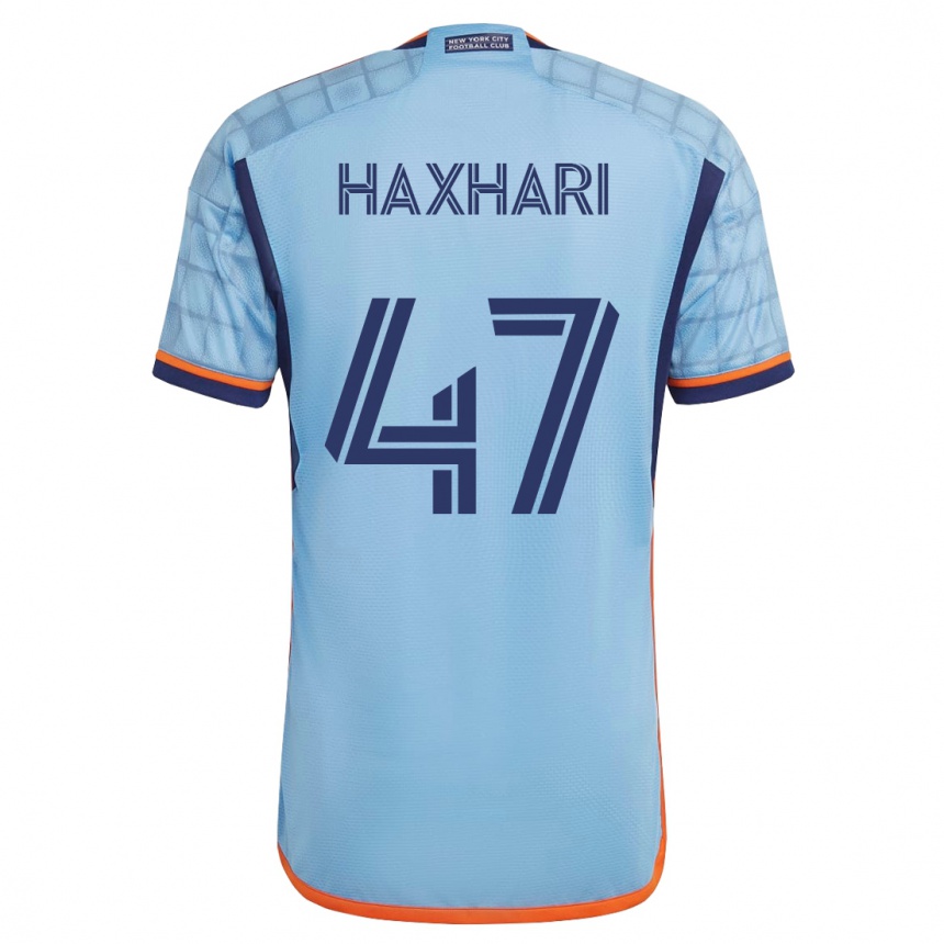 Men Football Klevis Haxhari #47 Blue Home Jersey 2023/24 T-Shirt
