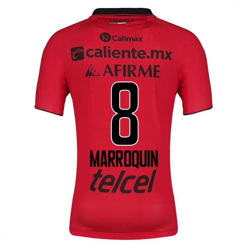 Men Football Ammanda Marroquin #8 Red Home Jersey 2023/24 T-Shirt