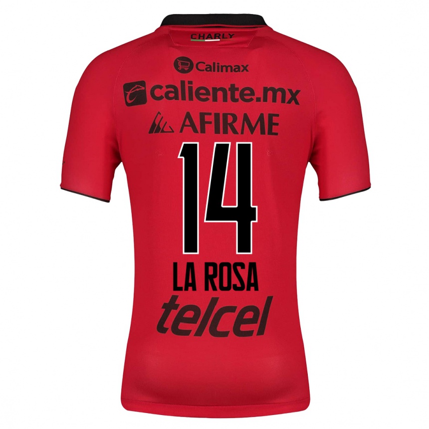 Men Football Joselyn De La Rosa #14 Red Home Jersey 2023/24 T-Shirt