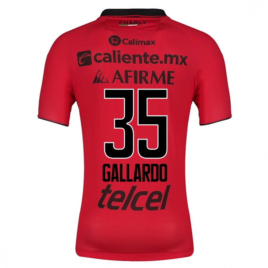 Men Football Gloriaisabel Gallardo #35 Red Home Jersey 2023/24 T-Shirt
