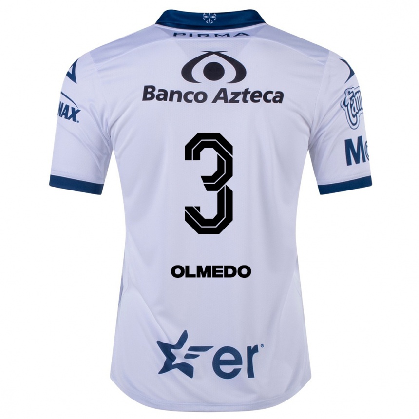 Men Football Sebastián Olmedo #3 White Home Jersey 2023/24 T-Shirt