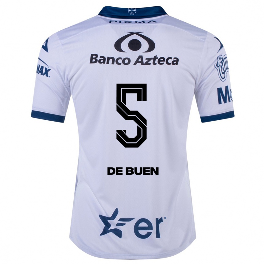 Men Football Diego De Buen #5 White Home Jersey 2023/24 T-Shirt
