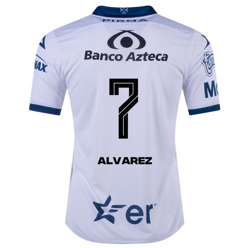 Men Football Daniel Álvarez #7 White Home Jersey 2023/24 T-Shirt