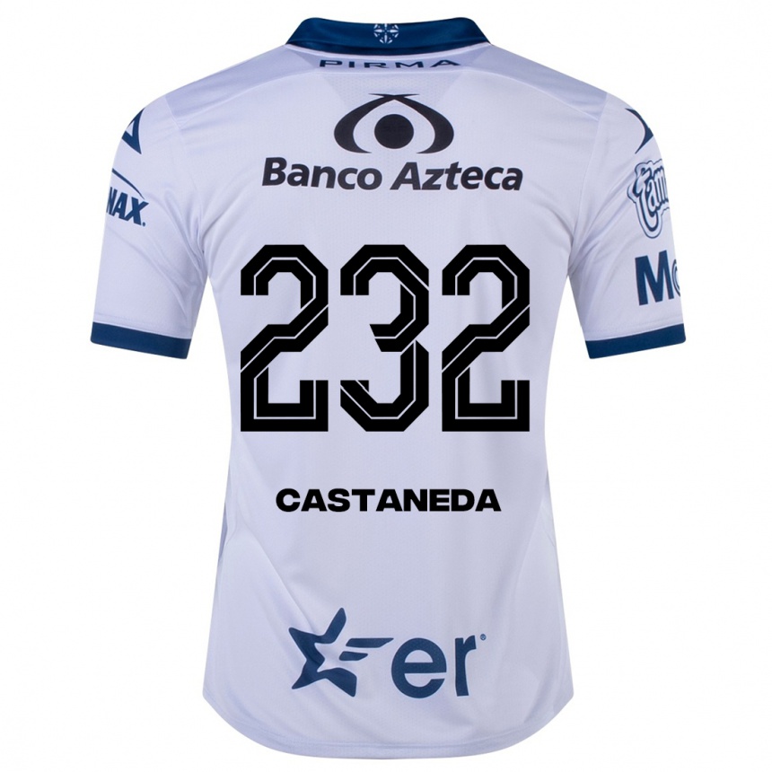 Men Football Ángel Castañeda #232 White Home Jersey 2023/24 T-Shirt