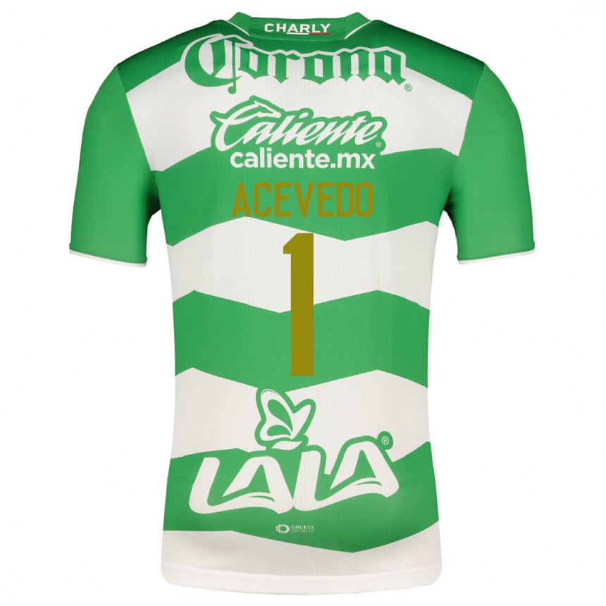 Men Football Carlos Acevedo #1 Green Home Jersey 2023/24 T-Shirt