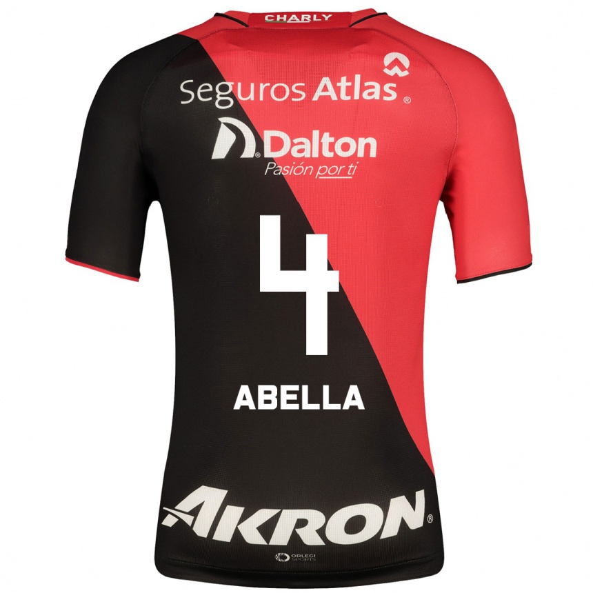 Men Football José Abella #4 Black Home Jersey 2023/24 T-Shirt