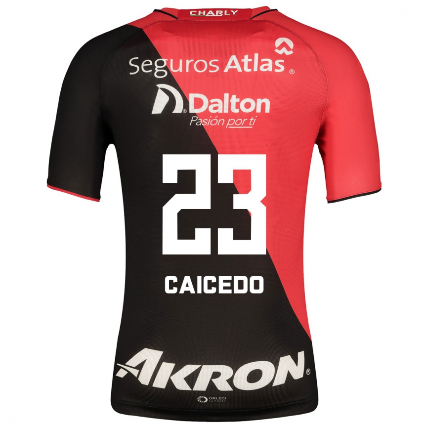 Men Football Jordy Caicedo #23 Black Home Jersey 2023/24 T-Shirt