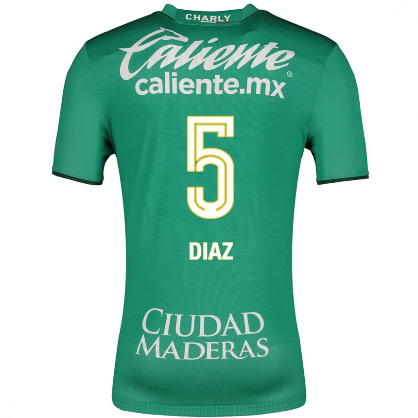 Men Football Brenda Díaz #5 Green Home Jersey 2023/24 T-Shirt