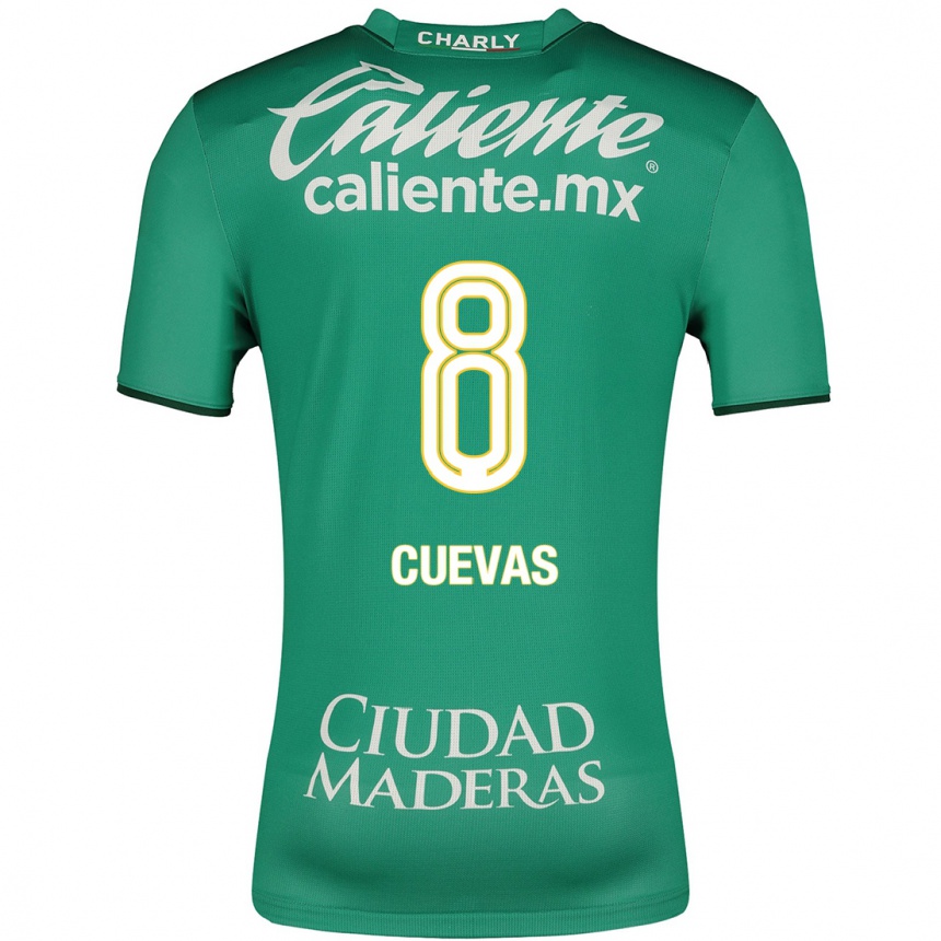 Men Football Lucero Cuevas #8 Green Home Jersey 2023/24 T-Shirt