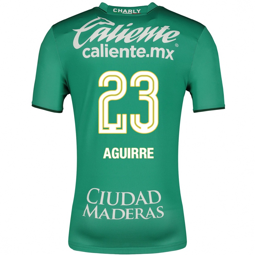 Men Football Zoe Aguirre #23 Green Home Jersey 2023/24 T-Shirt