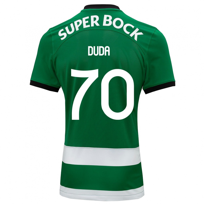 Men Football Dudá #70 Green Home Jersey 2023/24 T-Shirt