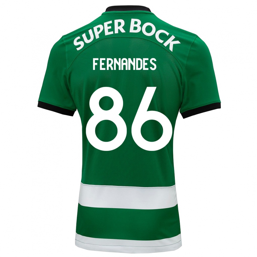 Men Football Emanuel Fernandes #86 Green Home Jersey 2023/24 T-Shirt