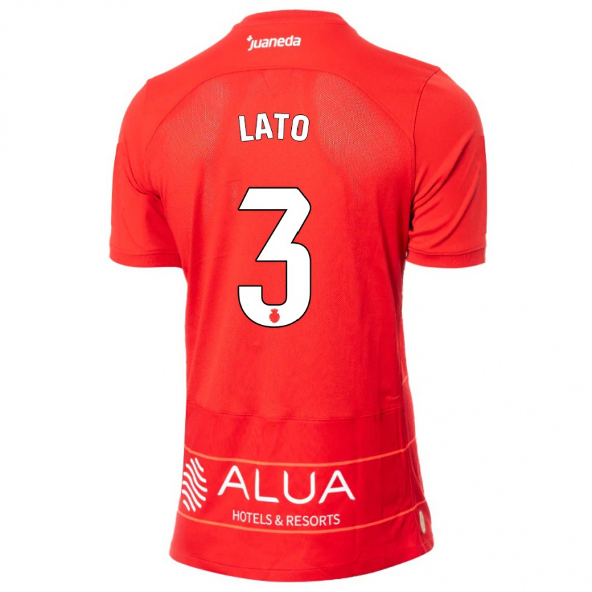 Men Football Toni Lato #3 Red Home Jersey 2023/24 T-Shirt