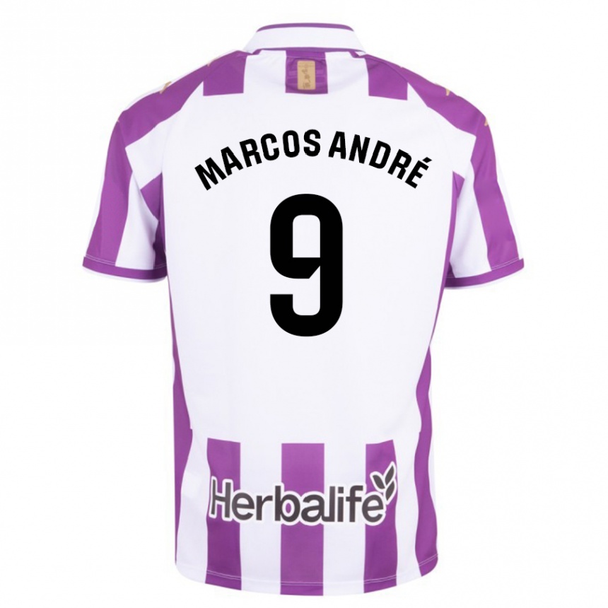 Men Football Marcos Andre #9 Purple Home Jersey 2023/24 T-Shirt