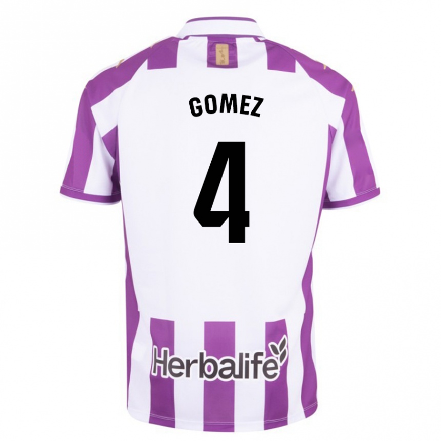 Men Football Adrián Gómez #4 Purple Home Jersey 2023/24 T-Shirt