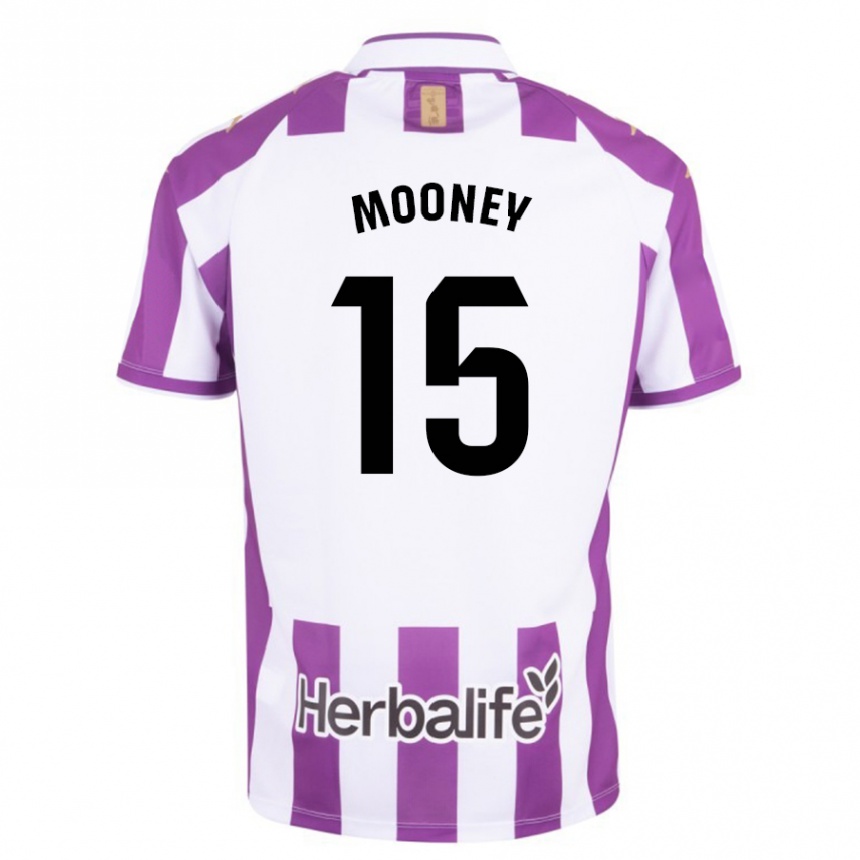 Men Football Fionn Mooney #15 Purple Home Jersey 2023/24 T-Shirt