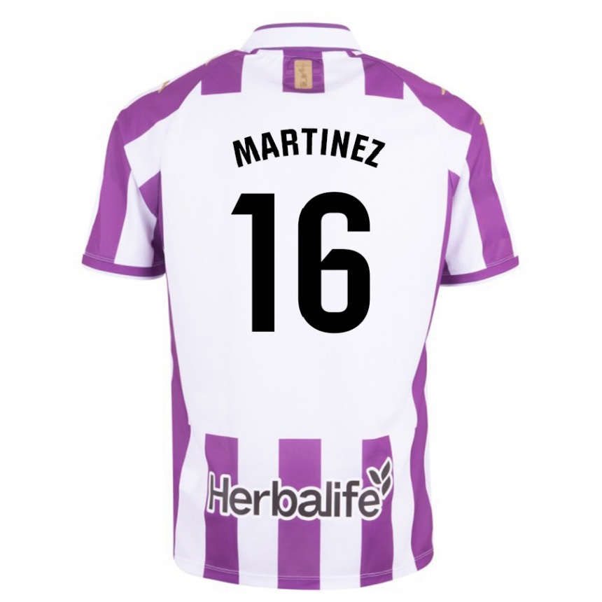 Men Football Jesús Martínez #16 Purple Home Jersey 2023/24 T-Shirt