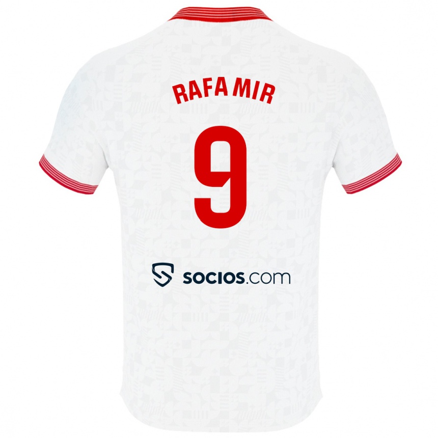 Men Football Rafa Mir #9 White Home Jersey 2023/24 T-Shirt