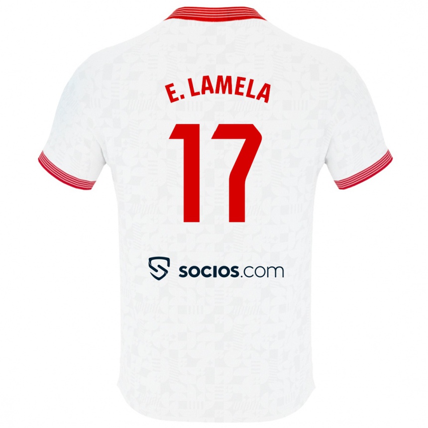 Men Football Erik Lamela #17 White Home Jersey 2023/24 T-Shirt