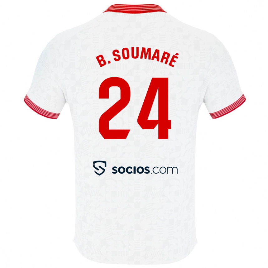Men Football Boubakary Soumare #24 White Home Jersey 2023/24 T-Shirt