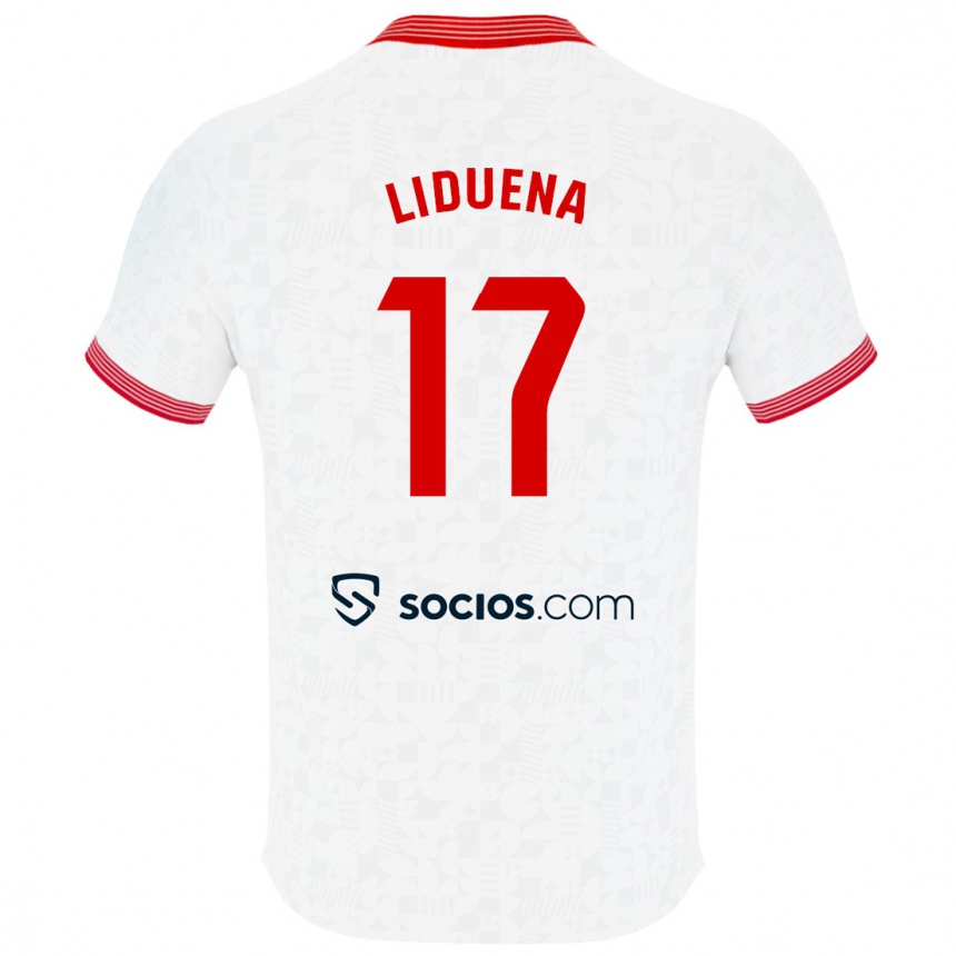 Men Football Daniel Lidueña #17 White Home Jersey 2023/24 T-Shirt