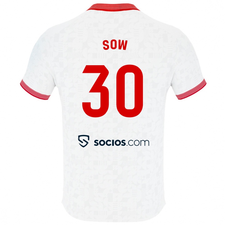 Men Football Ibrahima Sow #30 White Home Jersey 2023/24 T-Shirt