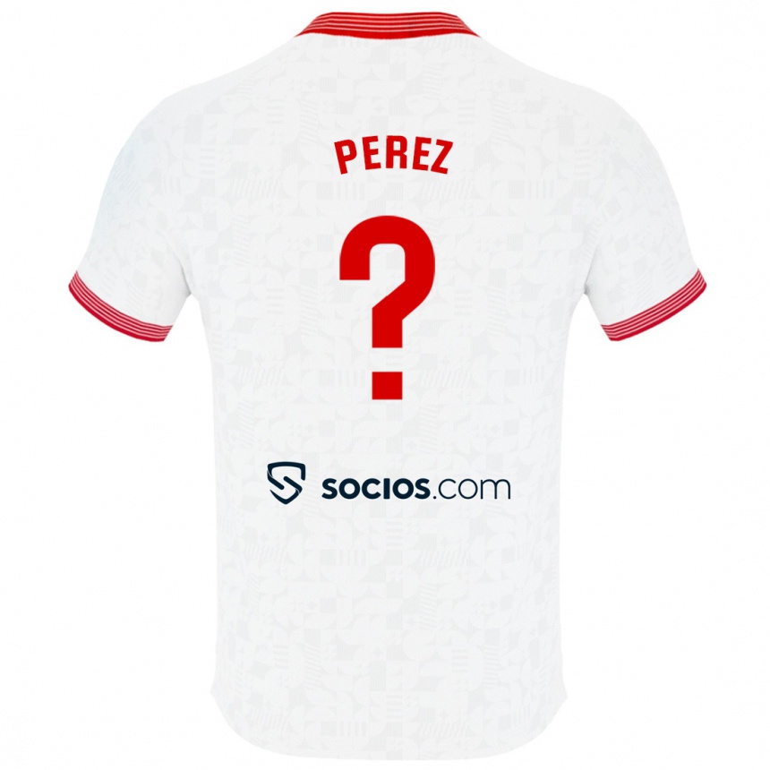 Men Football Adrián Pérez #0 White Home Jersey 2023/24 T-Shirt