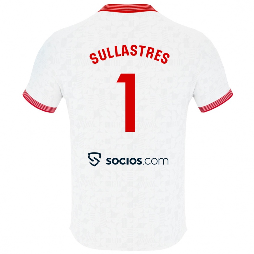 Men Football Esther Sullastres Ayuso #1 White Home Jersey 2023/24 T-Shirt