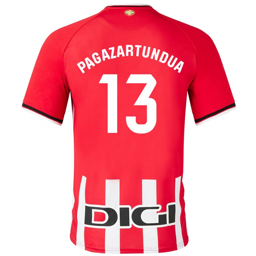 Men Football Iker Pagazartundua #13 Red Home Jersey 2023/24 T-Shirt