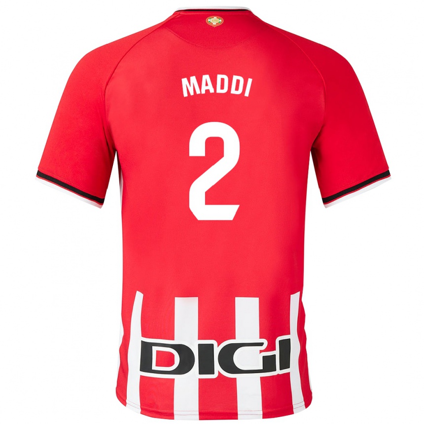 Men Football Maddi Torre Larrañaga #2 Red Home Jersey 2023/24 T-Shirt