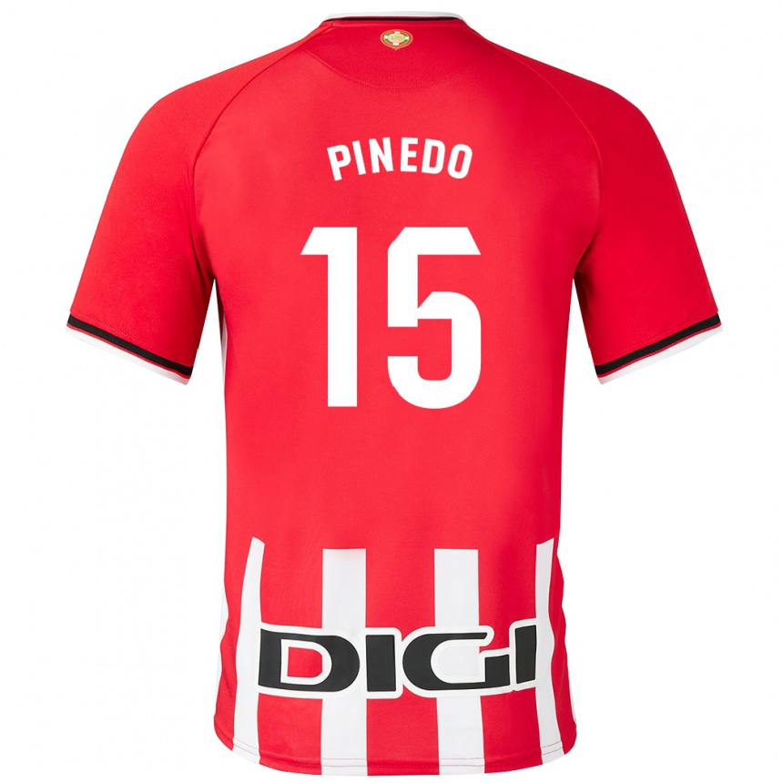 Men Football Clara Pinedo Castresana #15 Red Home Jersey 2023/24 T-Shirt