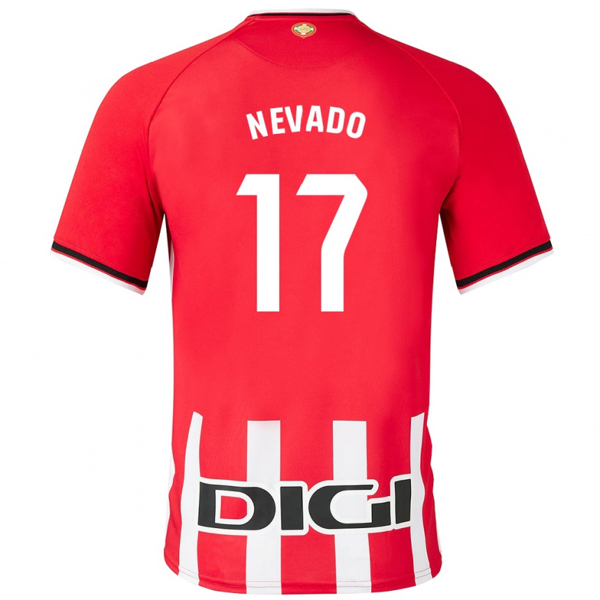 Men Football Nerea Nevado Gómez #17 Red Home Jersey 2023/24 T-Shirt