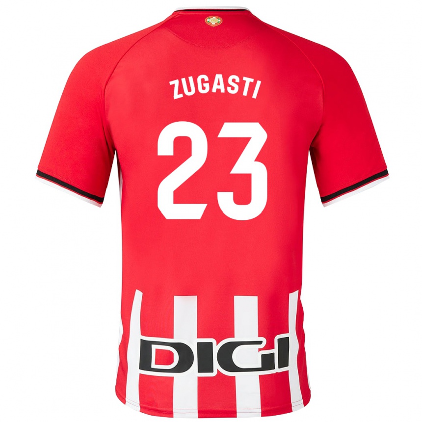 Men Football Patricia Zugasti Oses #23 Red Home Jersey 2023/24 T-Shirt