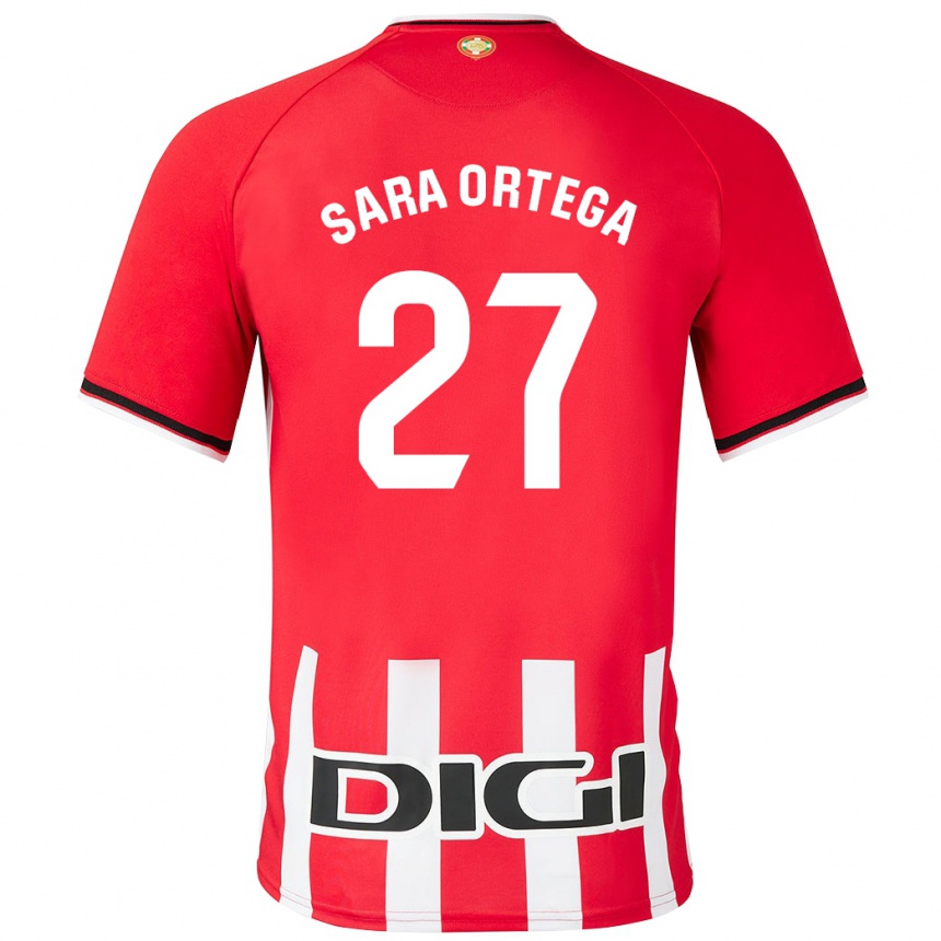 Men Football Sara Ortega Ruiz #27 Red Home Jersey 2023/24 T-Shirt