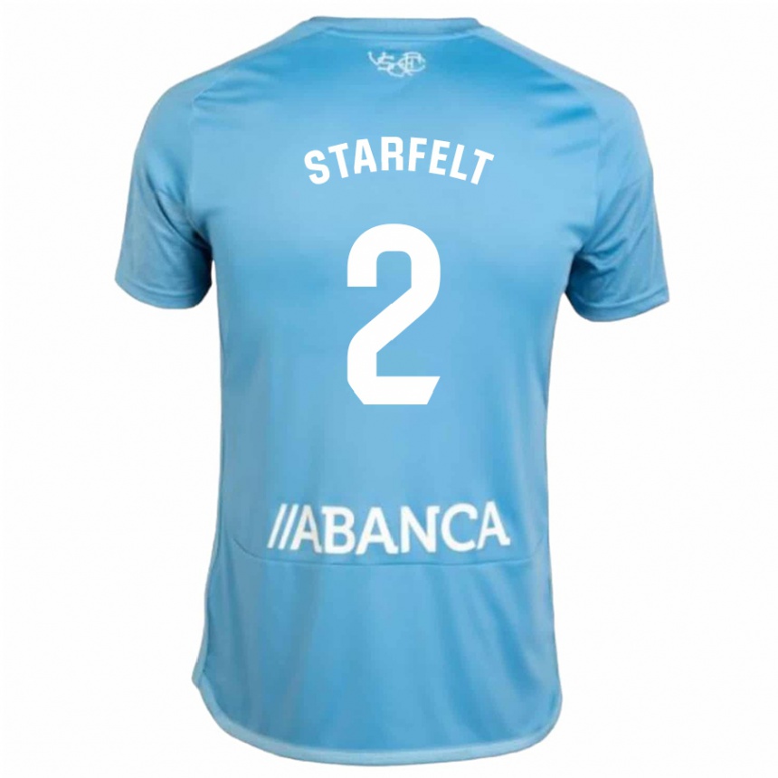 Men Football Carl Starfelt #2 Blue Home Jersey 2023/24 T-Shirt