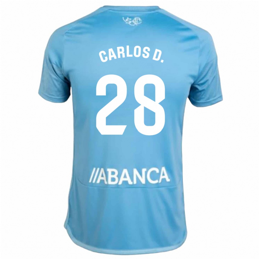 Men Football Carlos Domínguez #28 Blue Home Jersey 2023/24 T-Shirt