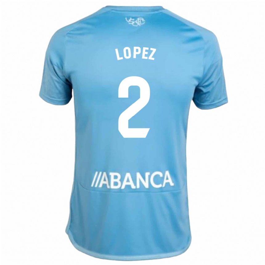 Men Football Iván López #2 Blue Home Jersey 2023/24 T-Shirt