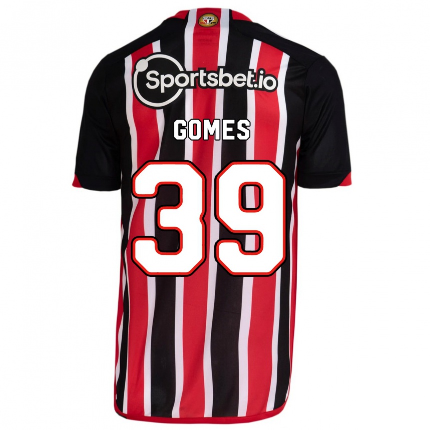 Men Football William Gomes #39 Blue Red Away Jersey 2023/24 T-Shirt