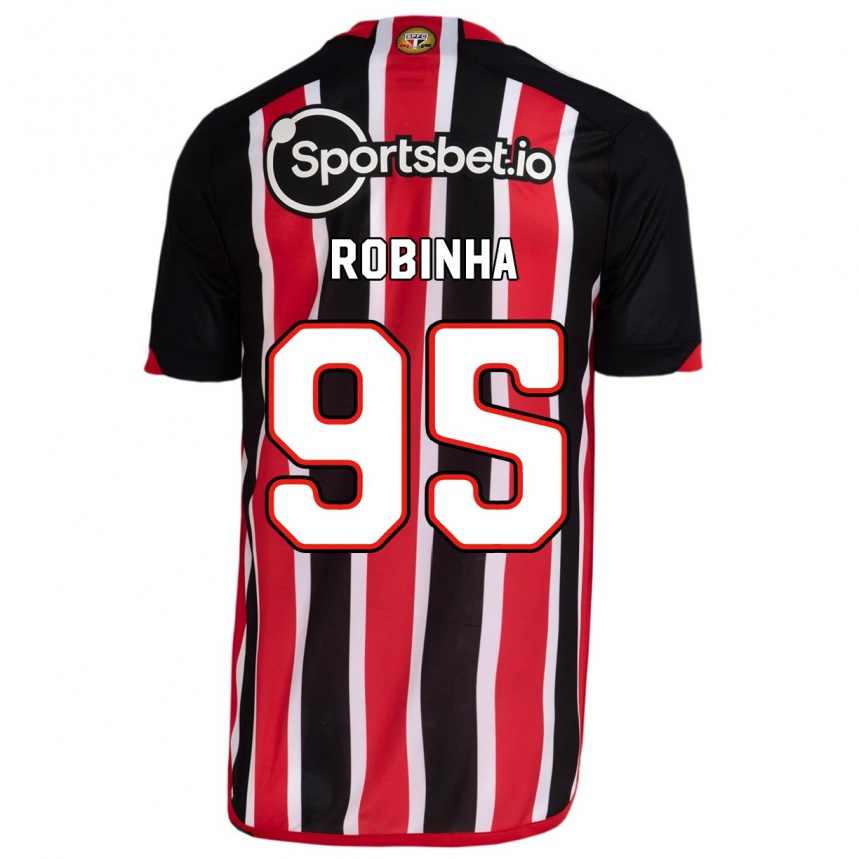 Men Football Robinha #95 Blue Red Away Jersey 2023/24 T-Shirt
